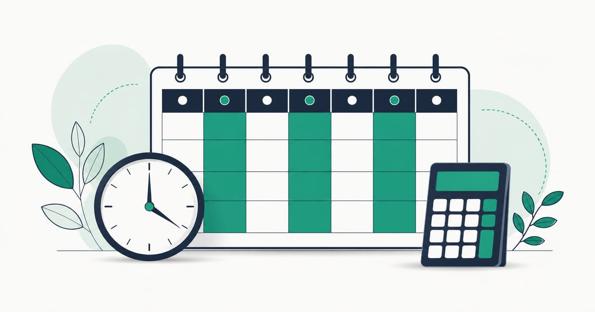Illustration of a pro rata holiday entitlement calculation for a part-time worker with a three-day working pattern